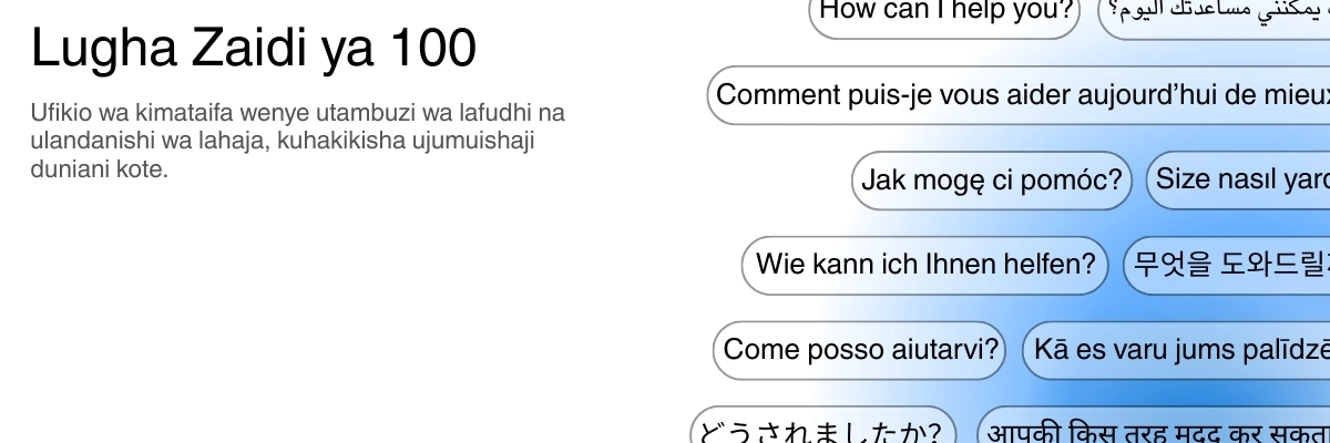 Global language support with 100+ languages for transcription