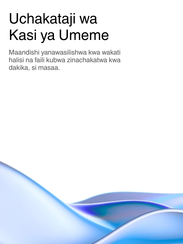 Lightning-fast AI transcription processing with real-time results