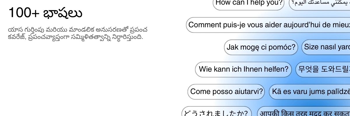 Global language support with 100+ languages for transcription