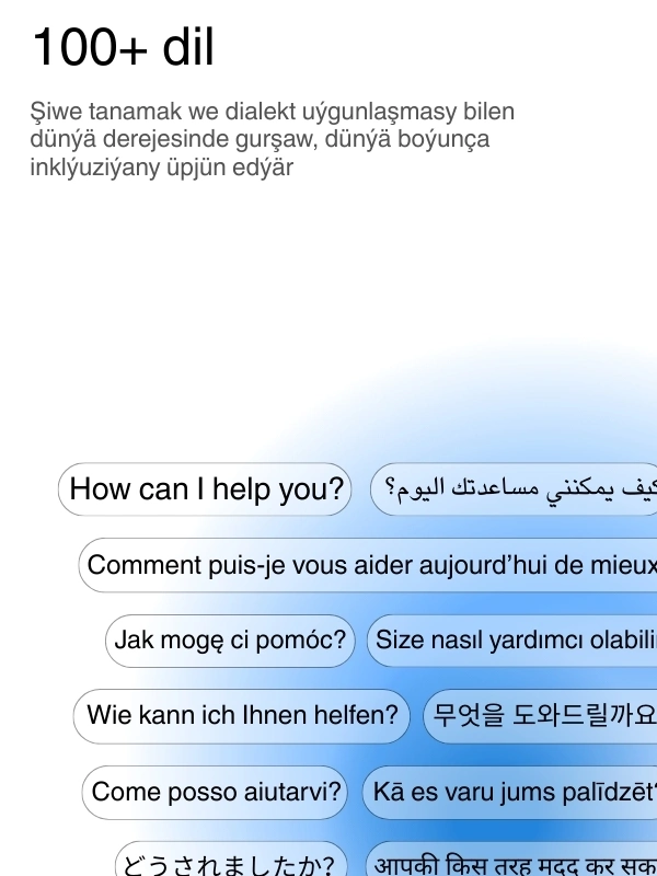 Global language support with 100+ languages for transcription