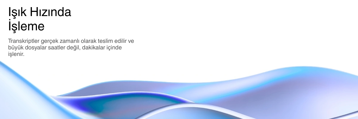 Lightning-fast AI transcription processing with real-time results