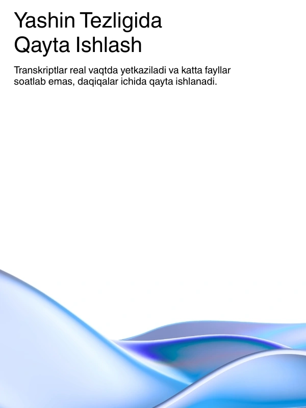 Lightning-fast AI transcription processing with real-time results