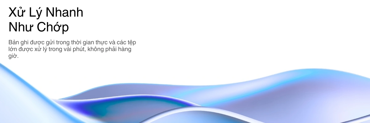 Lightning-fast AI transcription processing with real-time results