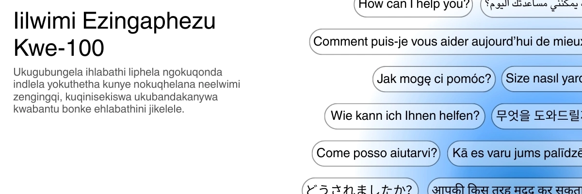 Global language support with 100+ languages for transcription