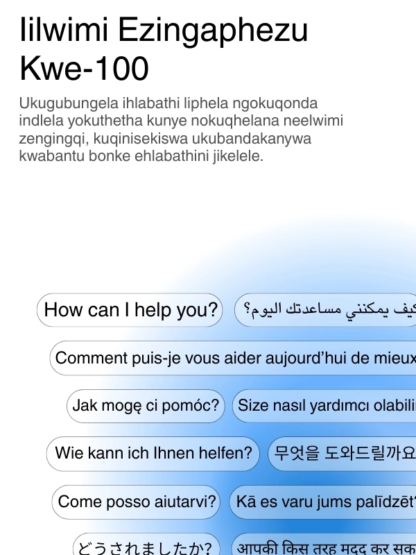 Global language support with 100+ languages for transcription