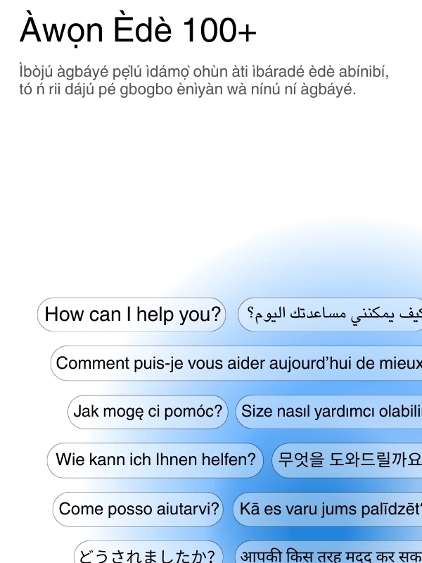 Global language support with 100+ languages for transcription