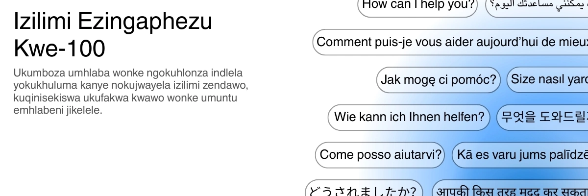 Global language support with 100+ languages for transcription