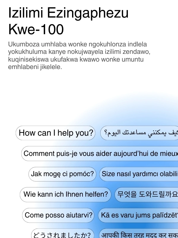 Global language support with 100+ languages for transcription